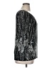 Liz McCoy Black Silver 3/4 Sleeve Blouse Size XL - photo 4