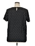 Faded Glory 100% Polyester Polka Dots Black Short Sleeve Top Size XL (16/18) - photo 2