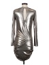 Express Metallic Silver Cocktail Dress Size S - photo 2