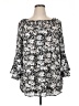 Chaps 100% Polyester Black 3/4 Sleeve Blouse Size 2X - photo 1