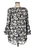 Chaps 100% Polyester Black 3/4 Sleeve Blouse Size 2X - photo 2