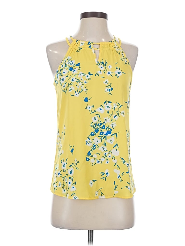 Pre-owned Market & Spruce Sleeveless Blouse In Yellow