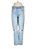 AGOLDE 100% Cotton Hearts Blue Jeans Size 28 waist - photo 1