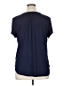 Soho 100% Rayon Blue Short Sleeve Blouse Size XL - photo 2