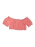 Dream Girl 100% Polyester Red Short Sleeve Blouse Size M (baby) - photo 2