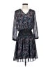 Vanessa Virginia 100% Polyester Paisley Blue Black Casual Dress Size S - photo 1