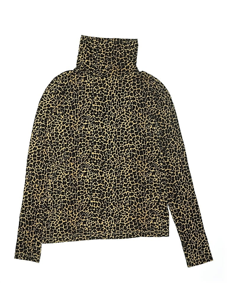 Pre-owned Crewcuts Kids' Long Sleeve Turtleneck In Gold