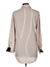 dalia 100% Polyester Stripes Ivory Long Sleeve Blouse Size M - photo 2