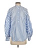 Aligne 100% Cotton Stripes Blue 3/4 Sleeve Button-Down Shirt Size 4 - photo 1