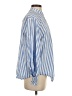 Aligne 100% Cotton Stripes Blue 3/4 Sleeve Button-Down Shirt Size 4 - photo 4