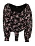 Lulus Floral Black Long Sleeve Blouse Size S - photo 1