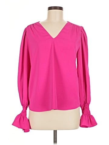Aqua Long Sleeve Blouse (view 1)