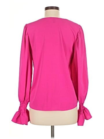 Aqua Long Sleeve Blouse (view 2)