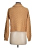 Pure Rebel Chevron-herringbone Tan Turtleneck Sweater Size M - photo 2