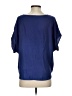 Express 100% Polyester Blue Short Sleeve Blouse Size S - photo 2