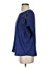 Express 100% Polyester Blue Short Sleeve Blouse Size S - photo 5