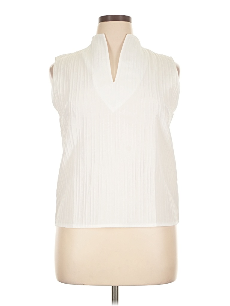 Pre-owned Unbranded Sleeveless T-shirt In White