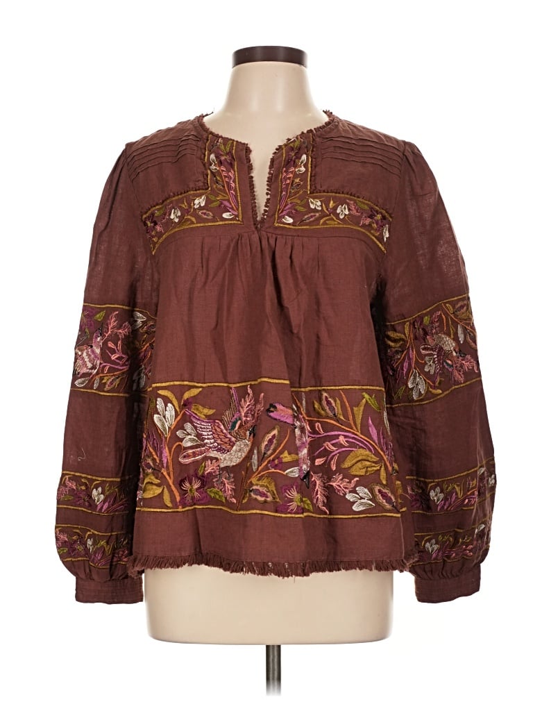 Pre-owned Sundance Long Sleeve T-shirt In Brown