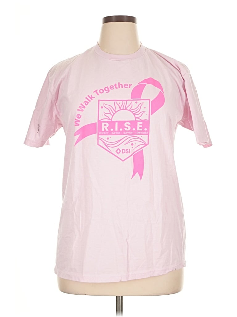 Pre-owned Gildan Short Sleeve T-shirt In Pink