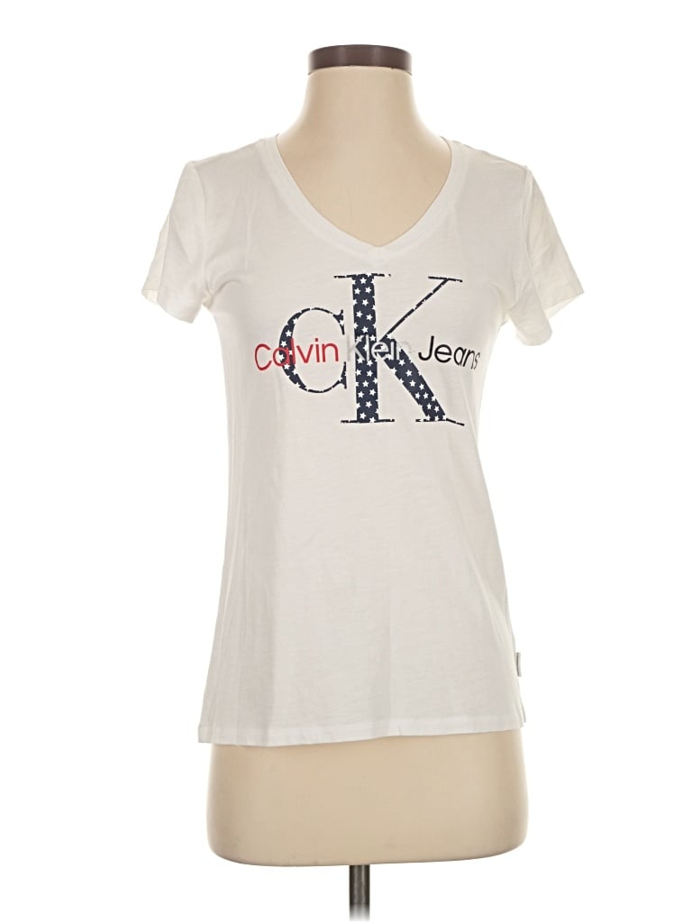Pre-owned Calvin Klein Jeans Est.1978 Calvin Klein Jeans Short Sleeve T-shirt In White