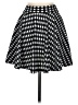 Kathy Checkered-gingham Black Casual Skirt Size M - photo 2