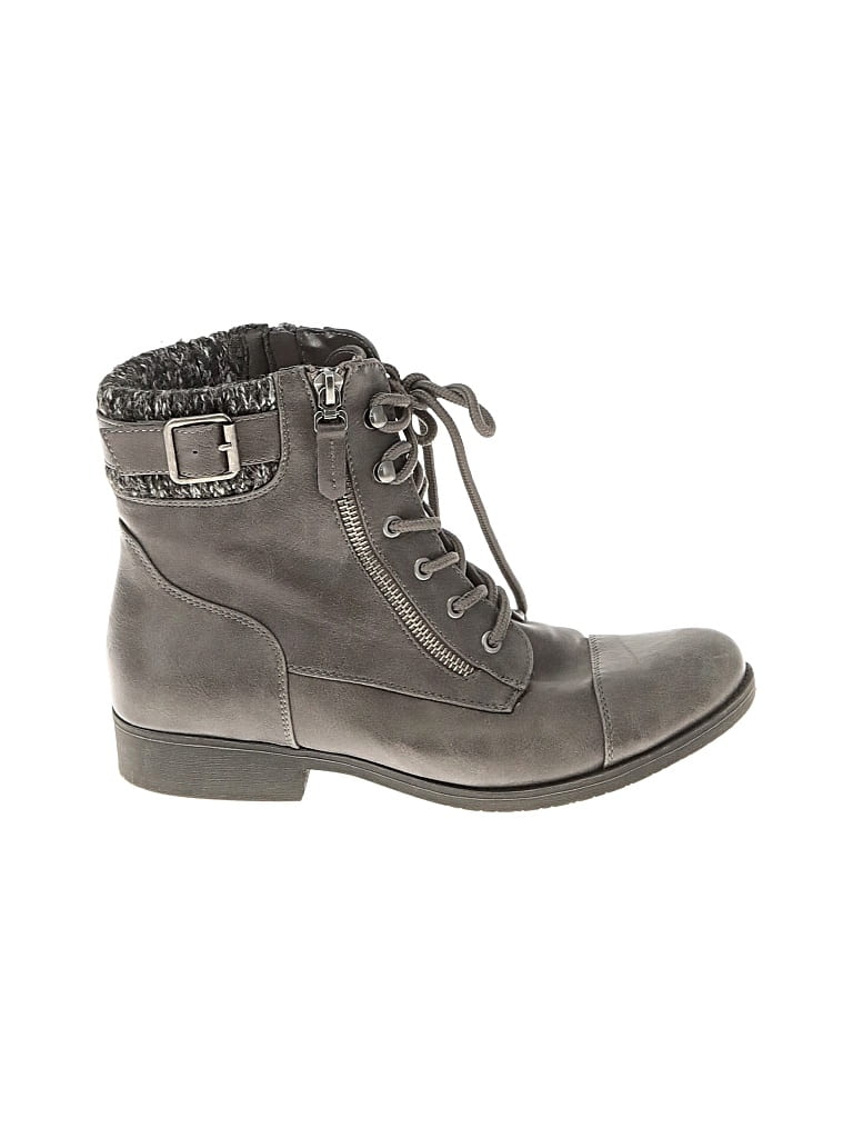 Pre-owned Assorted Brands Boots In Gray