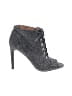 G.I.L.I. Houndstooth Gray Blue Ankle Boots Size 7 1/2 - photo 1