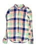 H&M L.O.G.G. 100% Cotton Color Block Blue Long Sleeve Button-Down Shirt Size 4 - photo 1