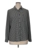 Apt. 9 100% Polyester Houndstooth Black Long Sleeve Blouse Size XL - photo 1