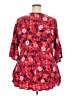 Loralette 100% Viscose Red 3/4 Sleeve Blouse Size 22 - 24 Plus - photo 2