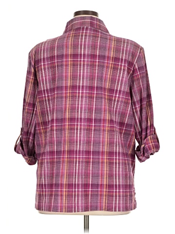Draper's & Damon's 3/4 Sleeve Button-Down Shirt (view 2)