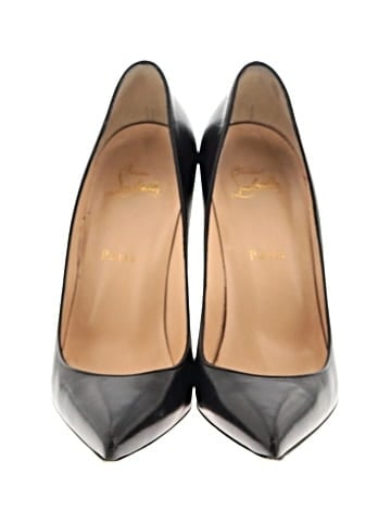 Christian Louboutin So Kate mm120 Black Nappa Leather Pointed Toe Heels Pumps (view 2)