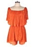 Shein 100% Polyester Stripes Orange Romper Size L - photo 1