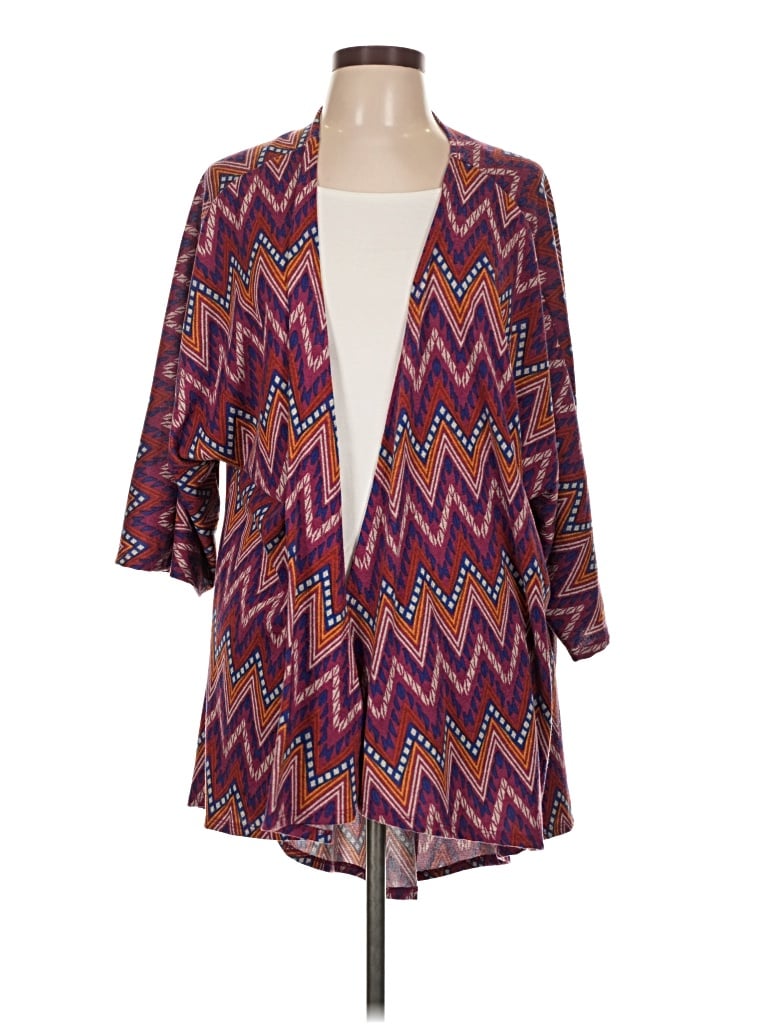 Pre-owned Lularoe Cardigan Sweater In Purple