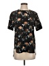 Thakoon 100% Silk Floral Black Short Sleeve Silk Top Size 4 - photo 1