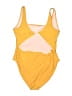 Unbranded Color Block Yellow One Piece Swimsuit Size XL - photo 2
