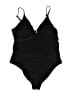 Unbranded Solid Black One Piece Swimsuit Size M (estimated) - photo 2