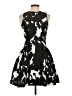 Milly Graphic Black Cocktail Dress Size 2 - photo 2