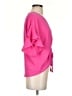 North End 100% Polyester Solid Pink Short Sleeve Blouse Size S - photo 4