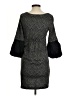 Maternal America 100% Polyester Chevron-herringbone Gray Casual Dress Size XS - photo 2