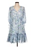 Taylor 100% Polyester Paisley Blue Casual Dress Size 10 - photo 1