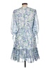 Taylor 100% Polyester Paisley Blue Casual Dress Size 10 - photo 2