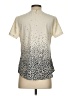Merona 100% Polyester Metallic Silver Short Sleeve Blouse Size S - photo 2