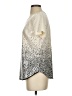 Merona 100% Polyester Metallic Silver Short Sleeve Blouse Size S - photo 5