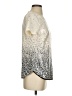 Merona 100% Polyester Metallic Silver Short Sleeve Blouse Size S - photo 4