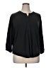 Kaari Blue Black 3/4 Sleeve Blouse Size XL - photo 1