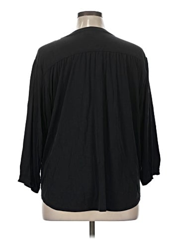 Kaari Blue 3/4 Sleeve Blouse (view 2)