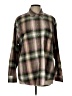 Old Navy 100% Cotton Plaid Brown Long Sleeve Button-Down Shirt Size L - photo 1