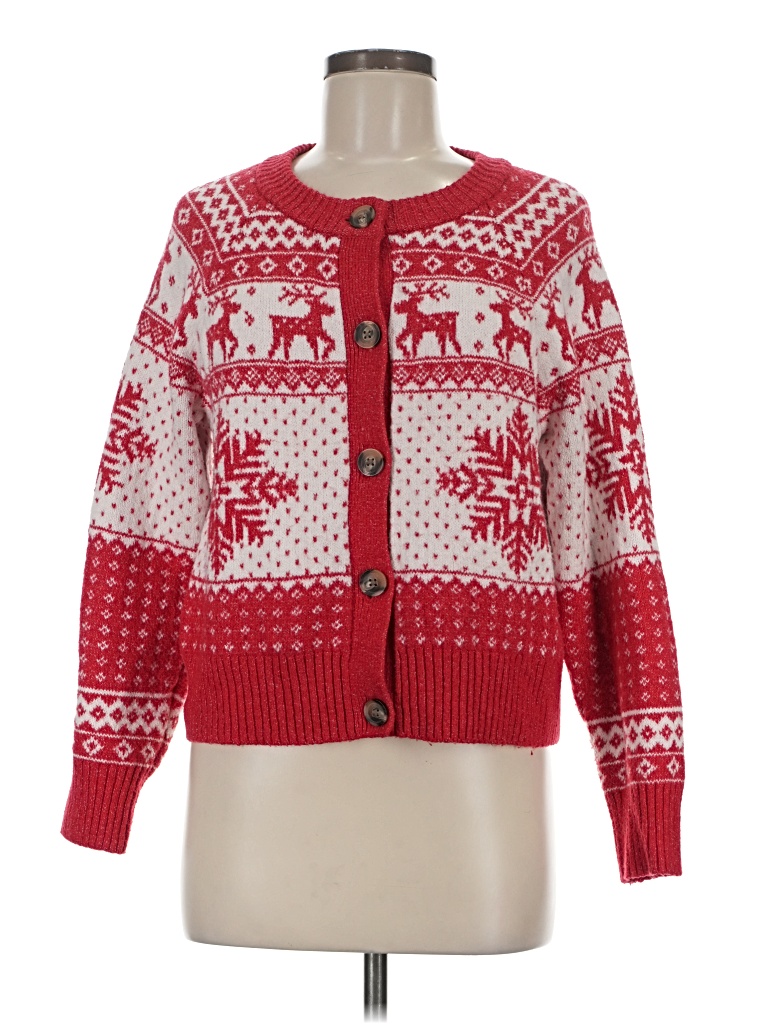 Pre-owned Old Navy Cardigan Sweater In Red