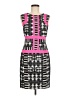 BCBGMAXAZRIA 100% Polyester Graphic Gray Cocktail Dress Size 8 - photo 1